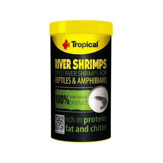 Hrana Pentru Reptile Si Amfibieni Tropical Dried River Shrimps 250 Ml/40 G Livrare rapidă