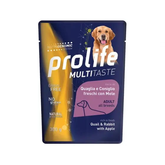 Doar azi Hrana Umeda Pentru Caini Premium Prolife Dog Plic Prepelita/Iepure/Mar 300 G