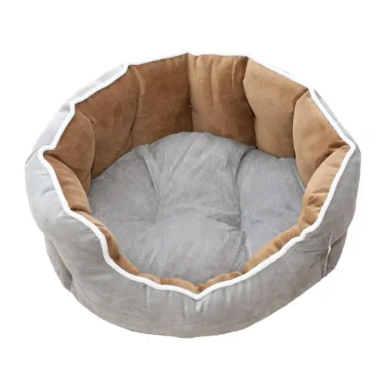 Culcus Catifea Pentru Caini Si Pisici Gri-Maron 75 X 65 X 24 Cm/ 9247-2021A Lichidare de stoc