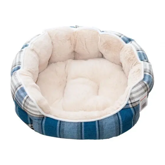 Comandă acum Culcus Pentru Caini Si Pisici Panza/Plush Carouri-Bej 75 X 65 X 24 Cm/ 9349-2002A