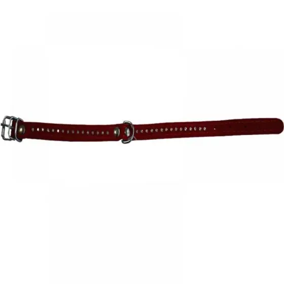 Plată securizată Zgarda Velur Pentru Caini Milan Strasuri 1 Rand 30Cm