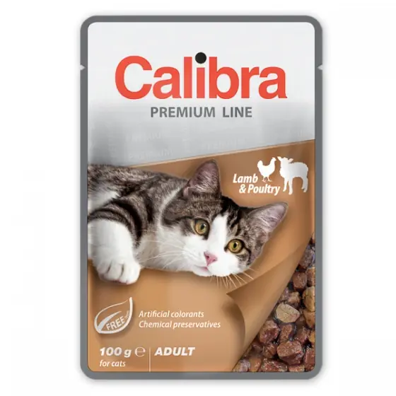 Calibra Cat Pouch Premium Adult Lamb & Poultry 100 g Livrare rapidă