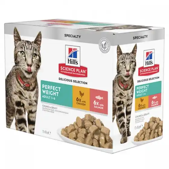 Ofertă Hill's SP Feline Adult Perfect Weight 12x85 g (plicuri)