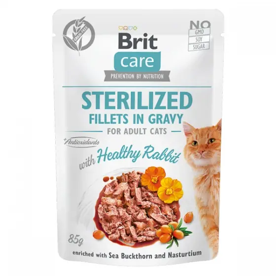 Brit Care Cat Sterilized Fillets in Gravy With Healthy Rabbit 85 g Cumpără acum