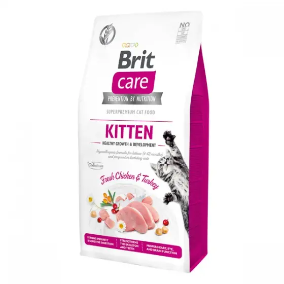 Retur ușor Brit Care Cat GF Kitten Healthy Growth and Development 7 kg