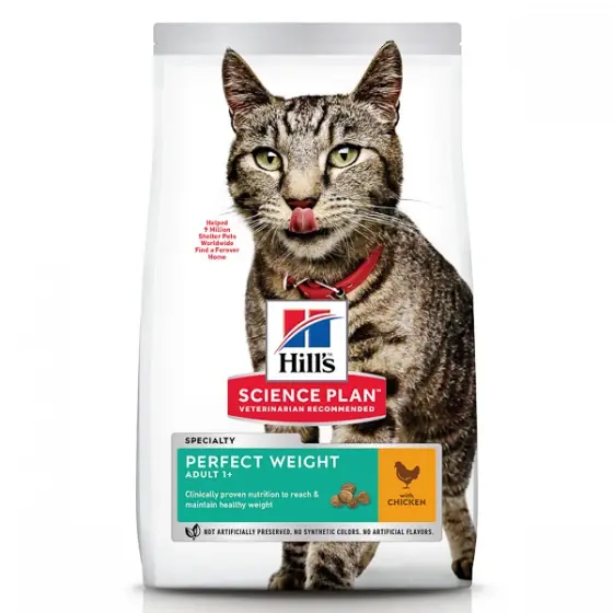Ofertă limitată Hill's SP Feline Adult Perfect Weight Chicken 1.5 kg