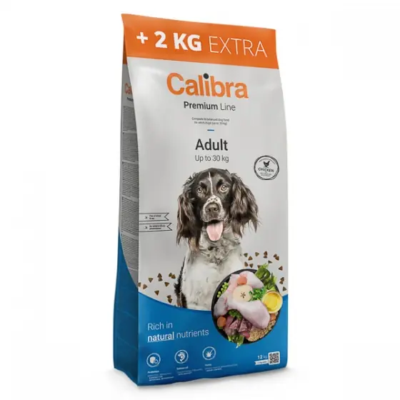 Calibra Dog Premium Line Adult 12+2 kg New Mai ieftin