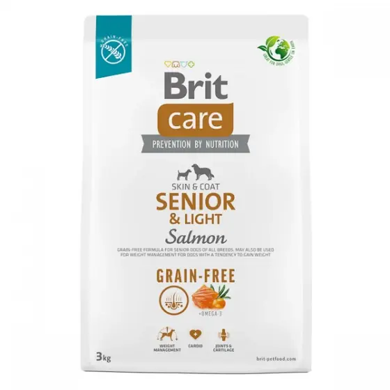 Brit Care Dog Grain-free Senior & Light 3 kg Livrare rapidă
