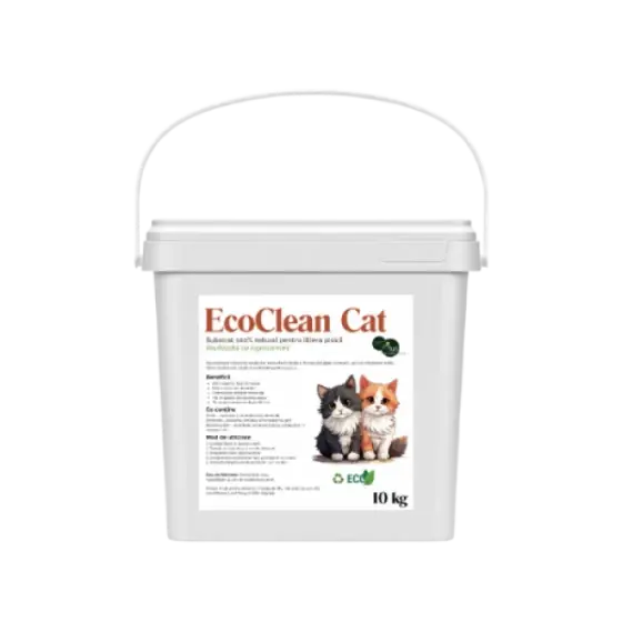 Livrare rapidă Asternut igienic organic EcoClean Cat pentru pisici, 10 Kg