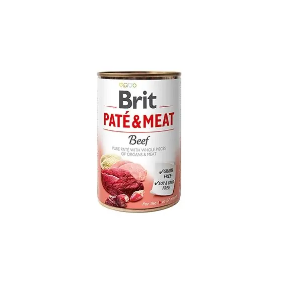 Hrana umeda pentru caini , Brit Pate & Meat, Vita, 6 x 400 g Retur ușor
