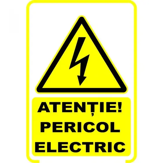 Mai ieftin Indicator Pericol electric, 20cmx30cm, autocolant