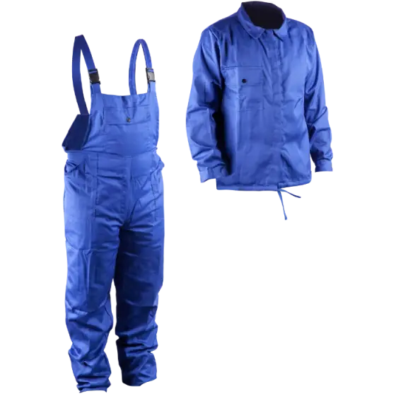 Noutate Costum Albastru Haina si Pantalon cu Pieptar - M: 58;