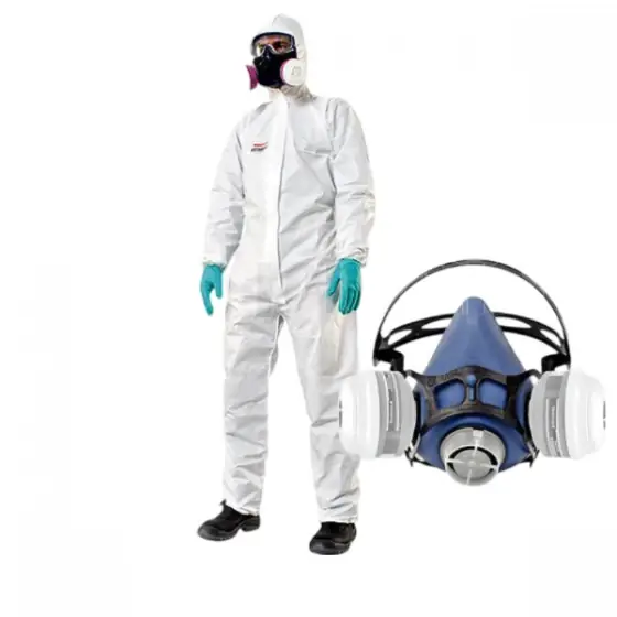 Ofertă specială Kit Honeywell VALUAIR - Semimasca Honeywell Valuair + 1 set de filtre ABEK + 1 Combinezon antichimic MUTEX, marimea S (44-46)