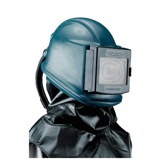 Nu rata Costum sablare HONEYWELL COMMANDER piele Vortex, casca + pelerina de protectie din piele + furtun + dispozitiv aer conditionat