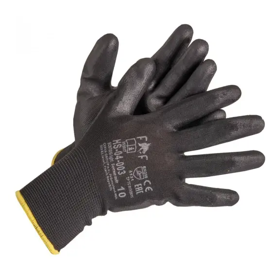 Ieftin Mănuși cu peliculă din poliuretan BuntingLight Black HS-04-003, negru, 8