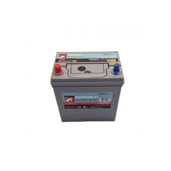 Ieftin Baterie auto 42Ah Sorgeti Argento Asia, Exmet metal Ca-Ca, 197x128x225, 300A 12V, polaritate inversa