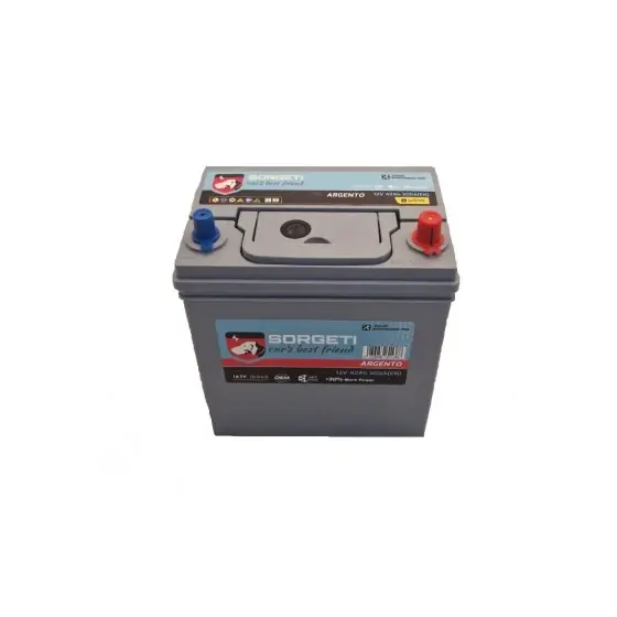 Baterie auto 42Ah Sorgeti Argento Asia, Exmet metal Ca-Ca, 197x128x225, 300A 12V, polaritate normala Ofertă exclusivă