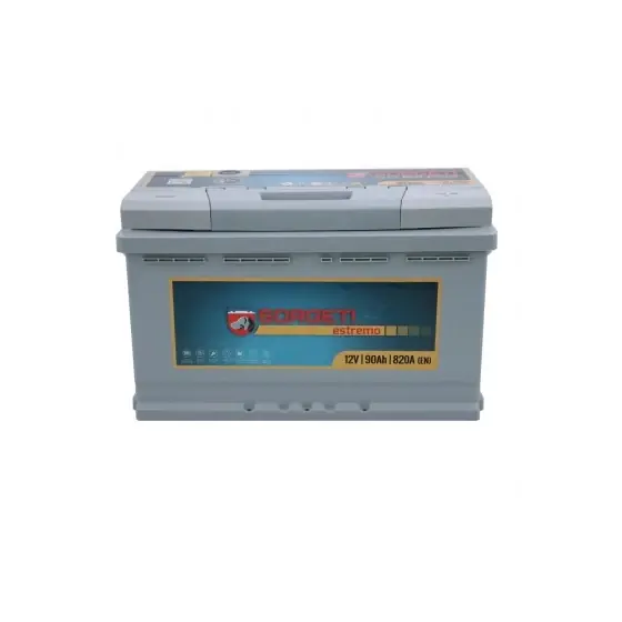 Baterie auto 90Ah Sorgeti Estremo, 315x175x190, 820A, 12V Cumpărături sigure