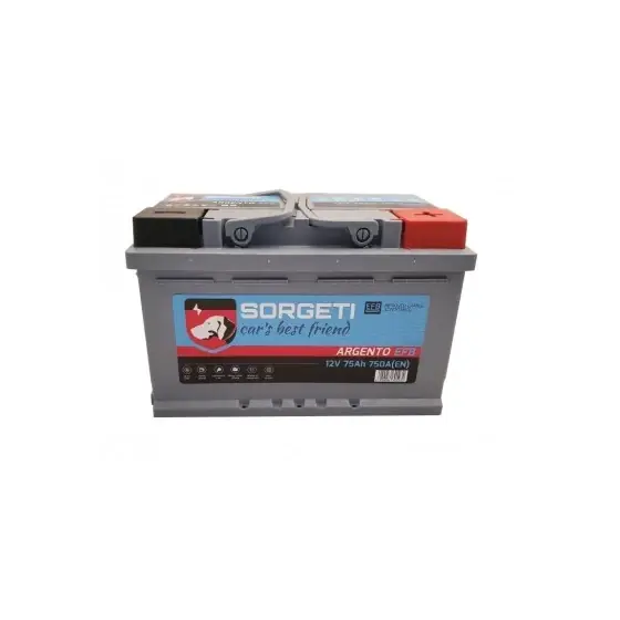 Super ofertă Baterie auto 75Ah Sorgeti Argento EFB Start-Stop, 278x175x175, 750A, 12V