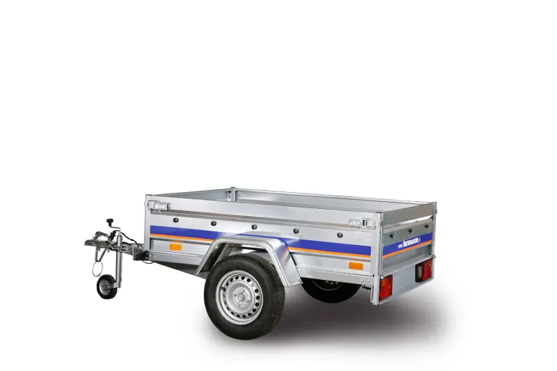 BE7323U Remorca Niewiadow 750 kg , 1 AXA , 2.33M X 1.32M Plată securizată