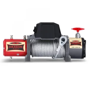 Troliu Dragon Winch Maverick 12000 HD 24V cu cablu de otel 20m Preț redus
