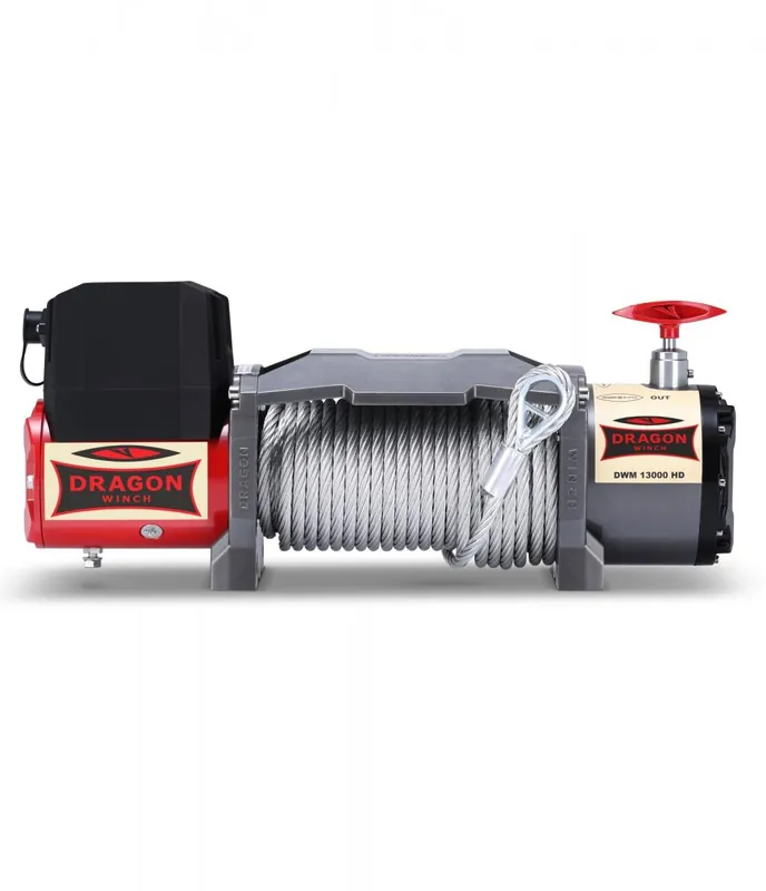 Troliu Dragon Winch Maverick 13000 HD 24V cu cablu de otel 20m Preț promoțional