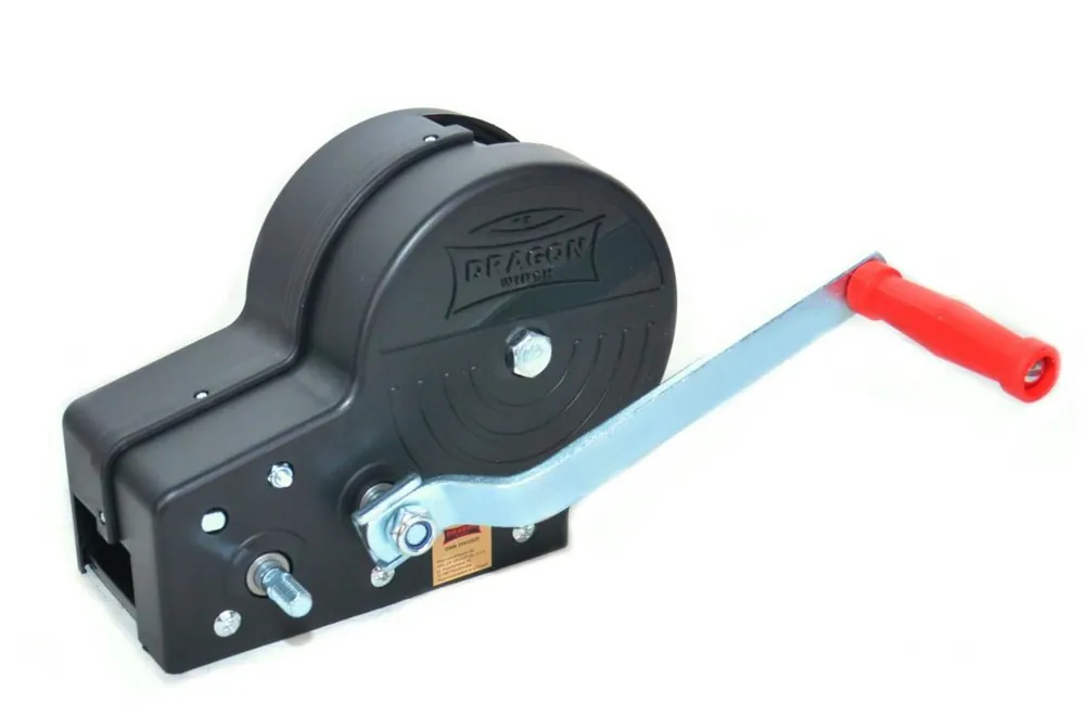 Livrare expres Troliu manual Dragon Winch 35 doua viteze cu carcasa, cablu de otel