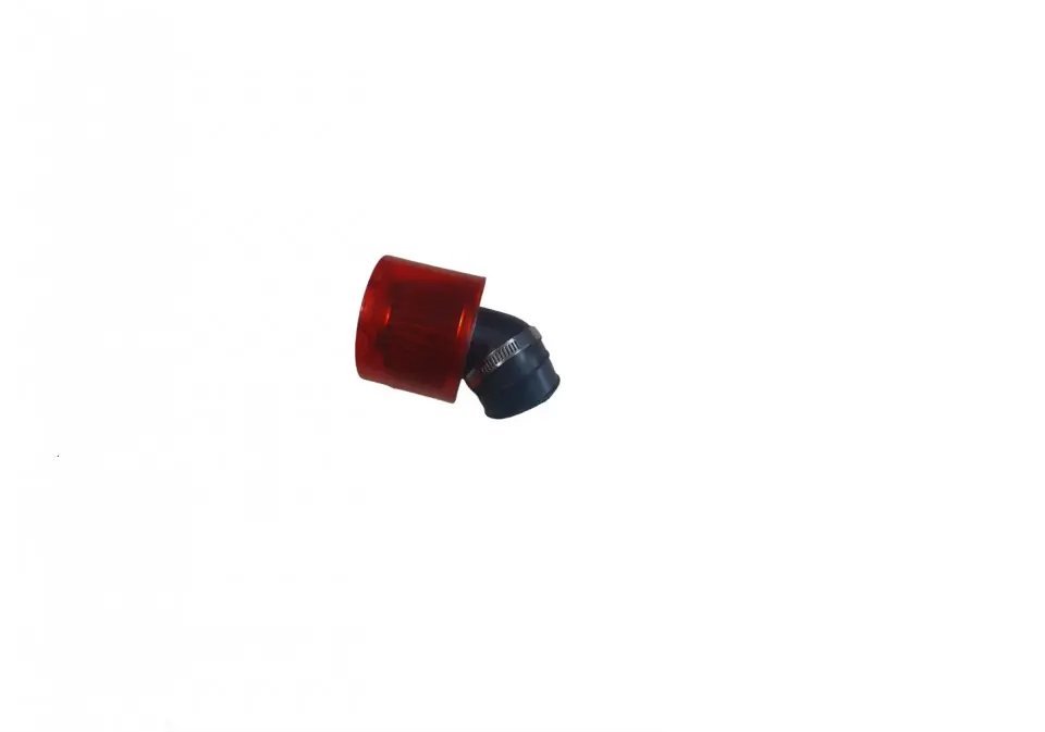 Cel mai vândut Filtru aer sport cu protectie plastic rosu Ø35mm, 45 grade