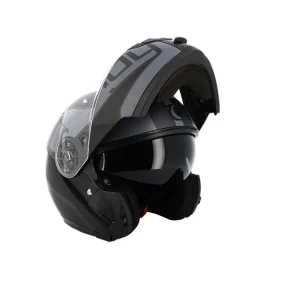 Casca flip-up TRENDY T-704, Negru-Gri Mat, mărimea XL Calitate înaltă