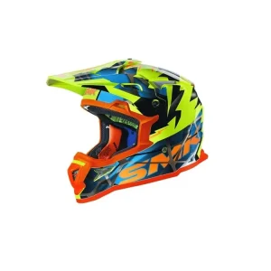 Casca enduro SMK ALLTERRA FULMINE, marimea 2XL, albastru-portocaliu-galben, SMK0117/24/GL457/2XL Preferatul clienților
