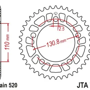 Cumpără acum Pinion transmisie spate JT Sprockets Aluminiu JTA75, 41 dinti