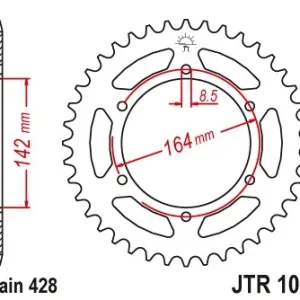 Ieftin Pinion transmisie spate JT Sprockets JTR1067, 52 dinti