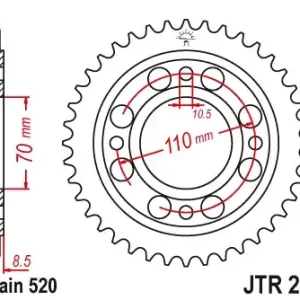 Pinion transmisie spate JT Sprockets JTR247, 36 dinti Bestseller