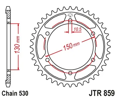 Pinion transmisie spate JT Sprockets JTR859, 38 dinti Cel mai vândut