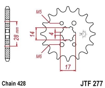 Pinion transmisie fata JT Sprockets JTF277, 13 dinti Cumpără online